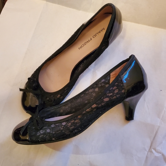 Maud frizon lace leather kitten heels - Picture 2 of 6